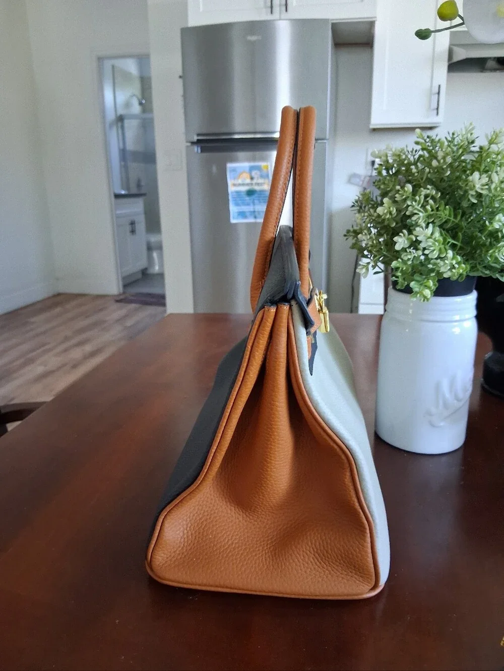 Elegant Tricolor Tote Bag